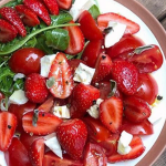 MyEpcierie Salade tomates fraises mozzarella balsamique
